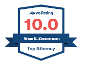 AVVO rating 9.9 Brian R. Zimmerman